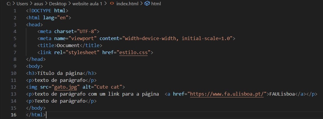 Screenshot da Semana 1